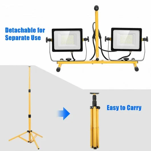 100 W 10 000 lm LED Dual-Head Work Light with Stand