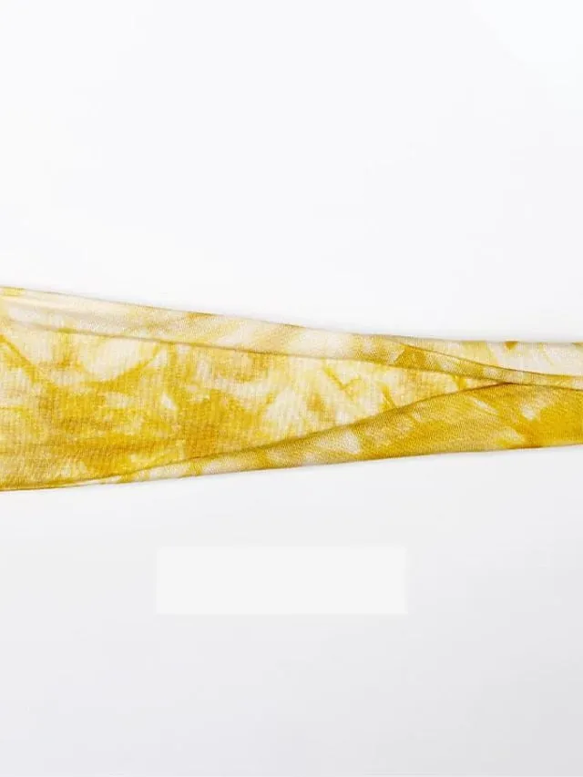 1PC Girls' Headbands Headband For Outdoor Fabric Tie dye green Tie Dye Purple Tie Dye Yellow for Women
