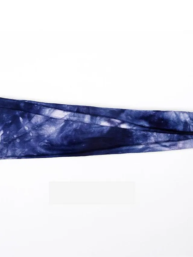 1PC Girls' Headbands Headband For Outdoor Fabric Tie dye green Tie Dye Purple Tie Dye Yellow for Women