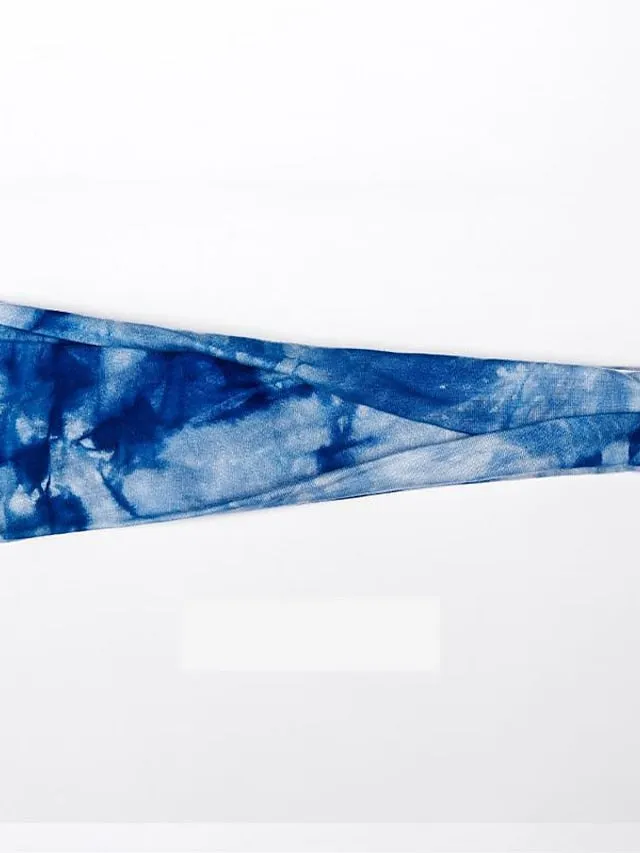 1PC Girls' Headbands Headband For Outdoor Fabric Tie dye green Tie Dye Purple Tie Dye Yellow for Women