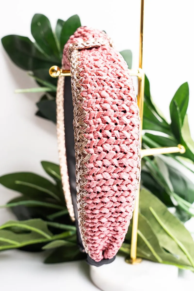 50% OFF! Sailaway Party Pink Rattan Headband