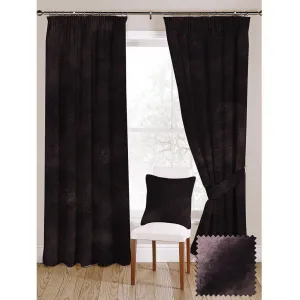 Aubergine Purple Crushed Velvet Curtains