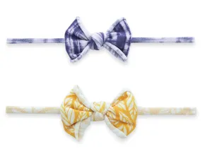 Baby Bling Boho Baby 2 Pack Mini Print Skinny Headband Set