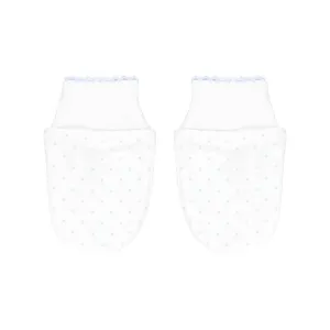 Basic Dots Mittens White/Blue