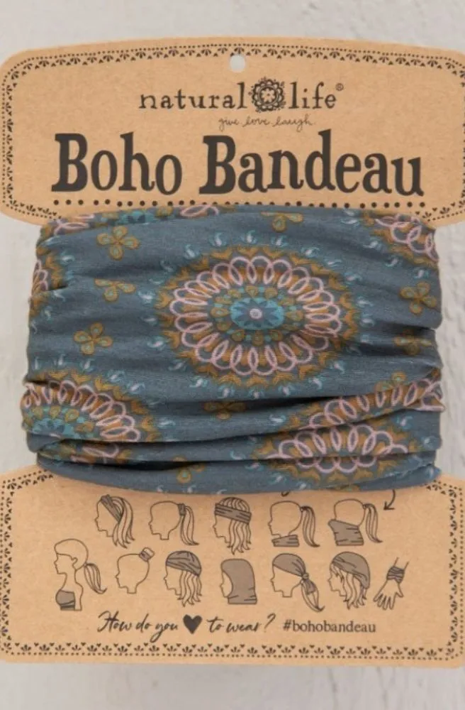 Boho Bandeau Navy Vines