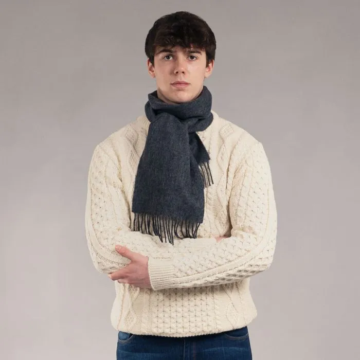 Bowhill Lambswool Scarf - Charcoal
