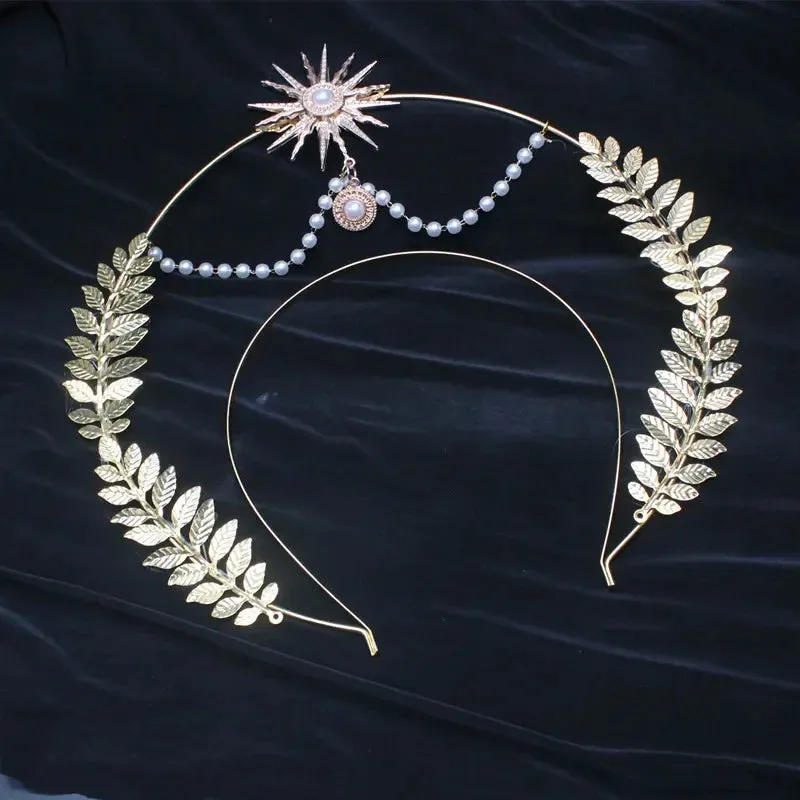 Gothic Halo Crowns Headbands Handmade Headpiece