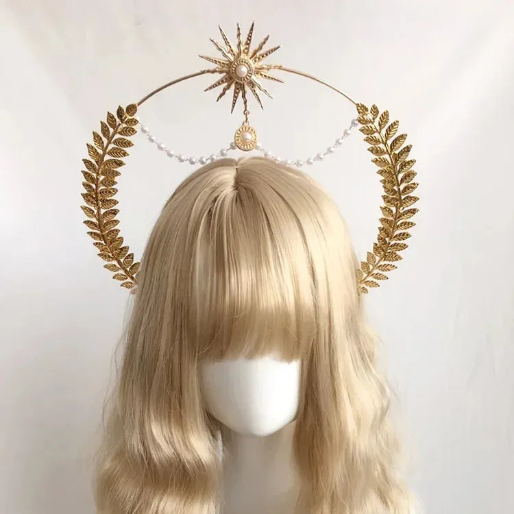 Gothic Halo Crowns Headbands Handmade Headpiece