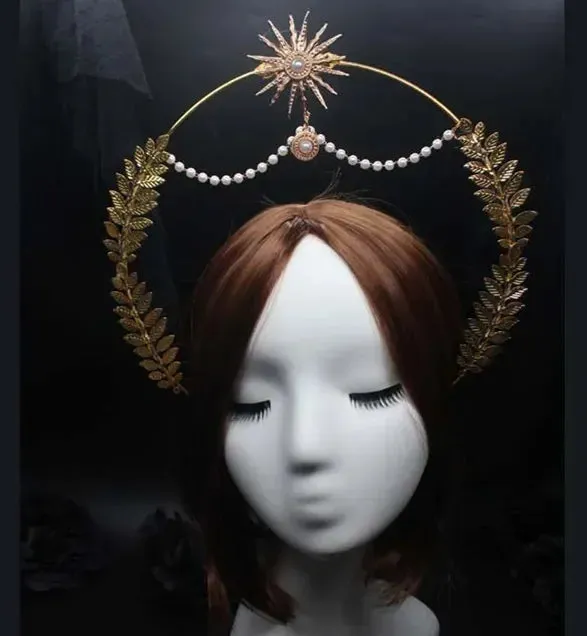 Gothic Halo Crowns Headbands Handmade Headpiece