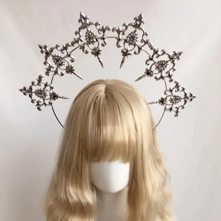 Gothic Halo Crowns Headbands Handmade Headpiece