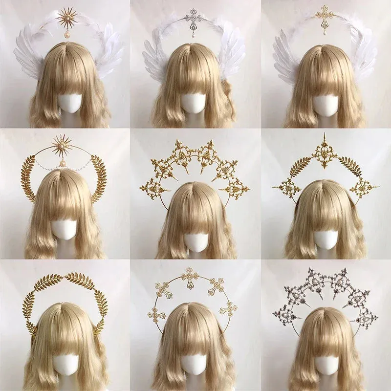 Gothic Halo Crowns Headbands Handmade Headpiece