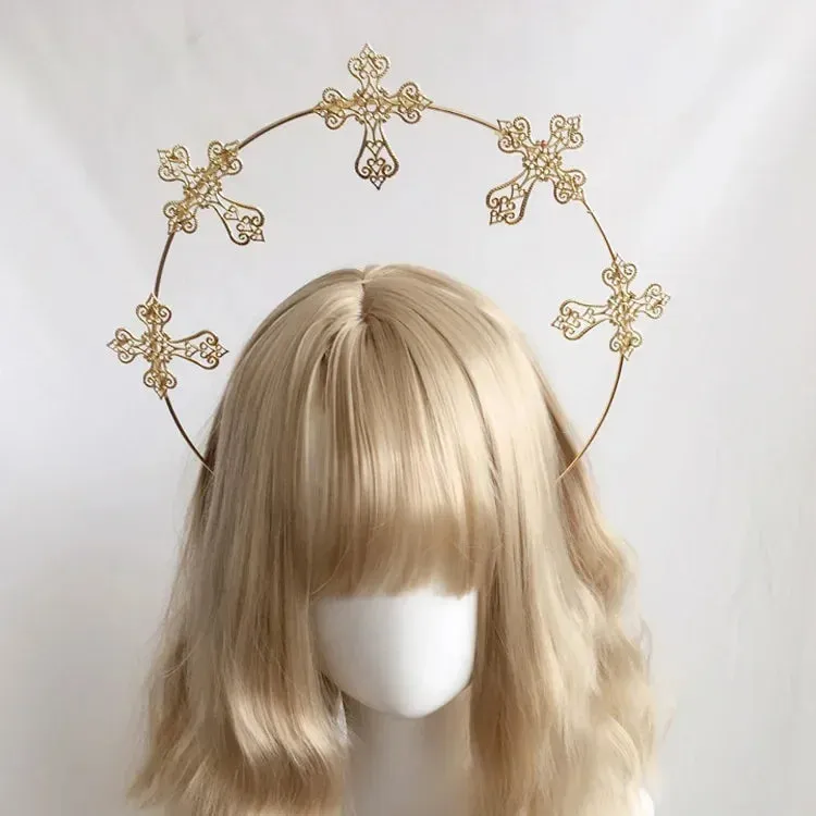 Gothic Halo Crowns Headbands Handmade Headpiece