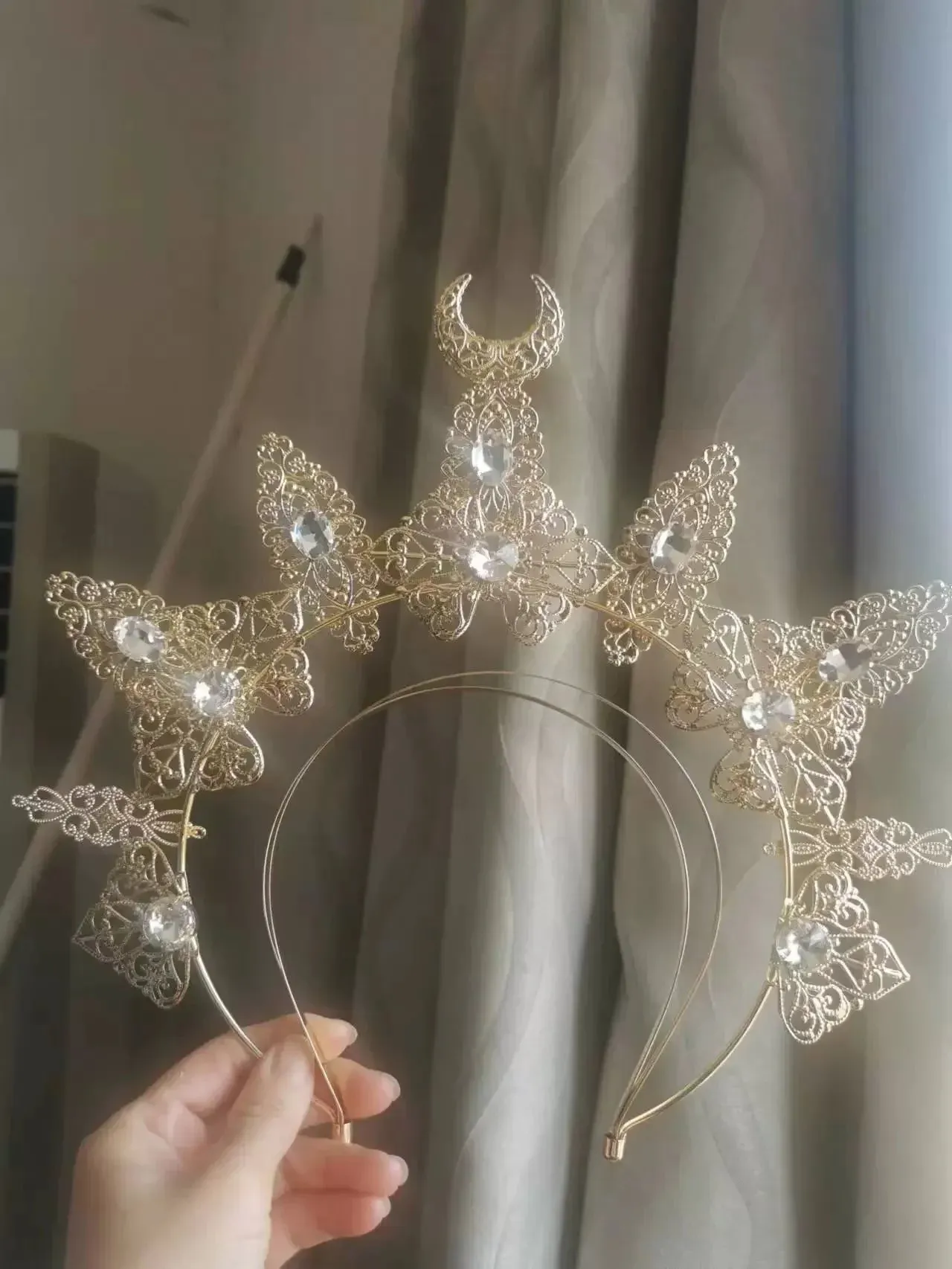 Gothic Halo Crowns Headbands Handmade Headpiece