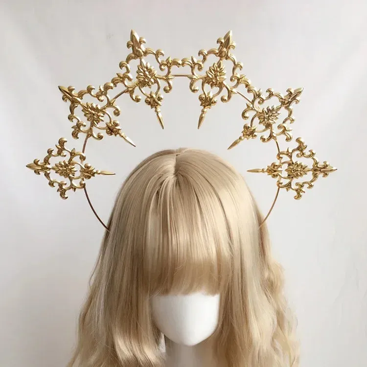 Gothic Halo Crowns Headbands Handmade Headpiece