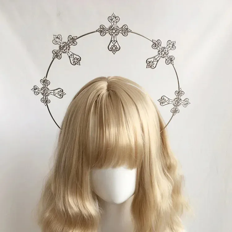 Gothic Halo Crowns Headbands Handmade Headpiece