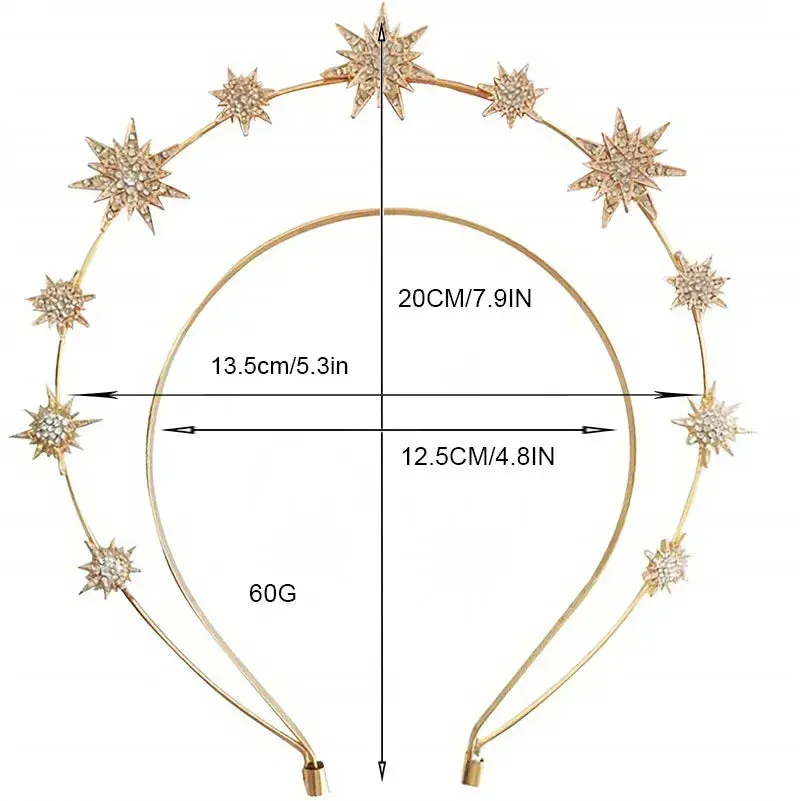 Gothic Halo Crowns Headbands Handmade Headpiece