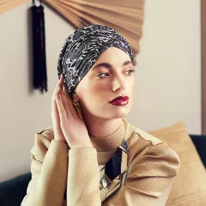 HOC Boho Sapphire Turban - Floral Woods