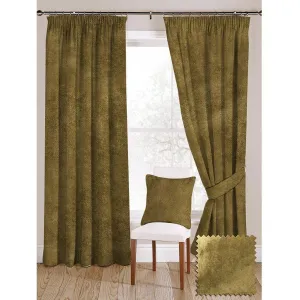 Lime Green Crushed Velvet Curtains