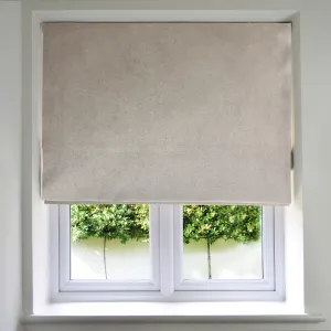 Matt Beige Mink Velvet Roman Blind