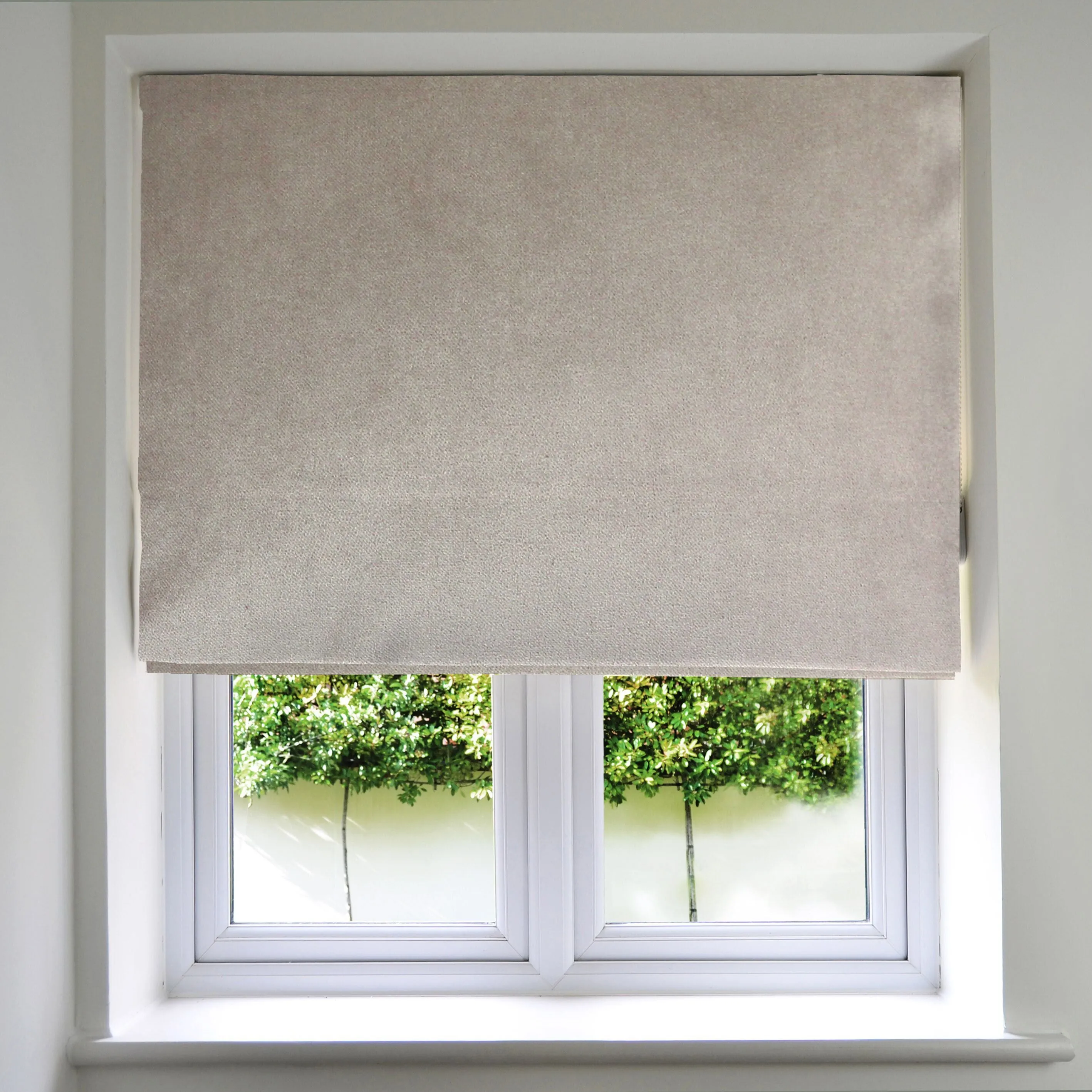 Matt Beige Mink Velvet Roman Blind