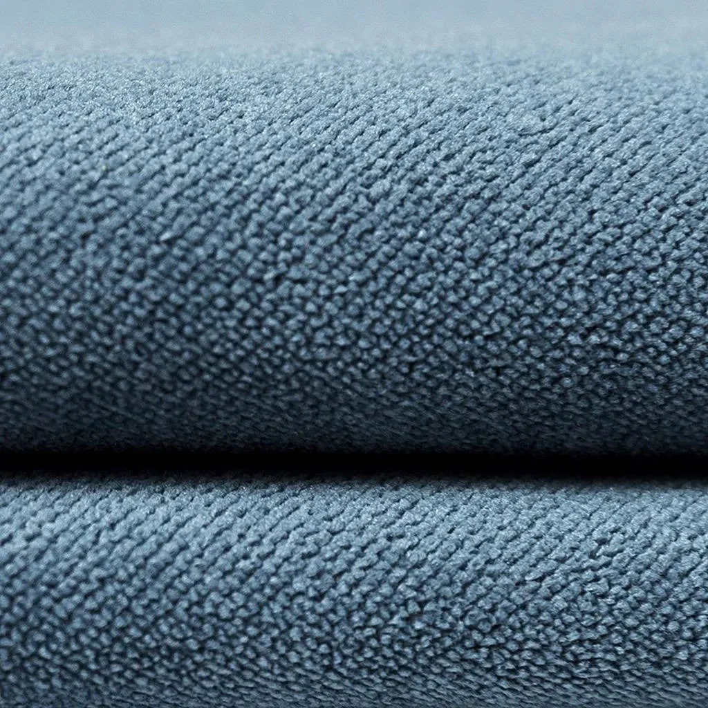 Matt Petrol Blue Velvet Roman Blind
