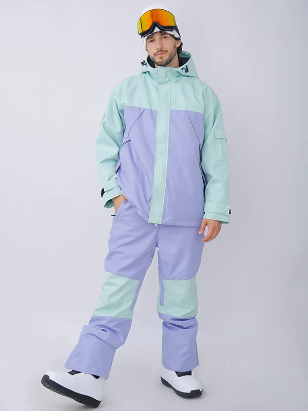 Men's Dawnski Alpine Ranger Snow Jacket & Bibs Colorblock Snowsuits