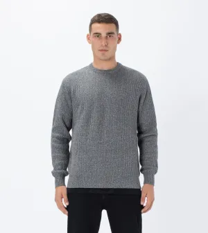 Moss Crew Knit Black Speck