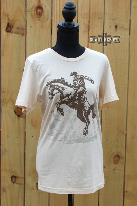 Online Exclusive | Buster Bronc Short Sleeve Graphic Tee in Beige