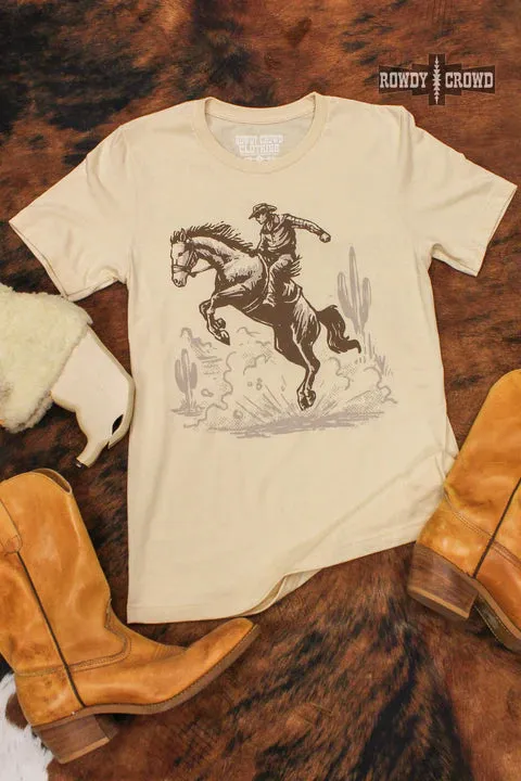Online Exclusive | Buster Bronc Short Sleeve Graphic Tee in Beige