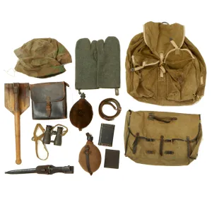 Original German WWI & WWII Wehrmacht Field Gear Lot - 15 Items
