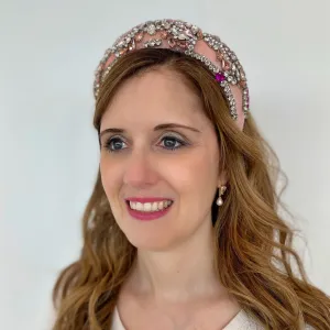Pink Jewelled Headpiece Statement Headband