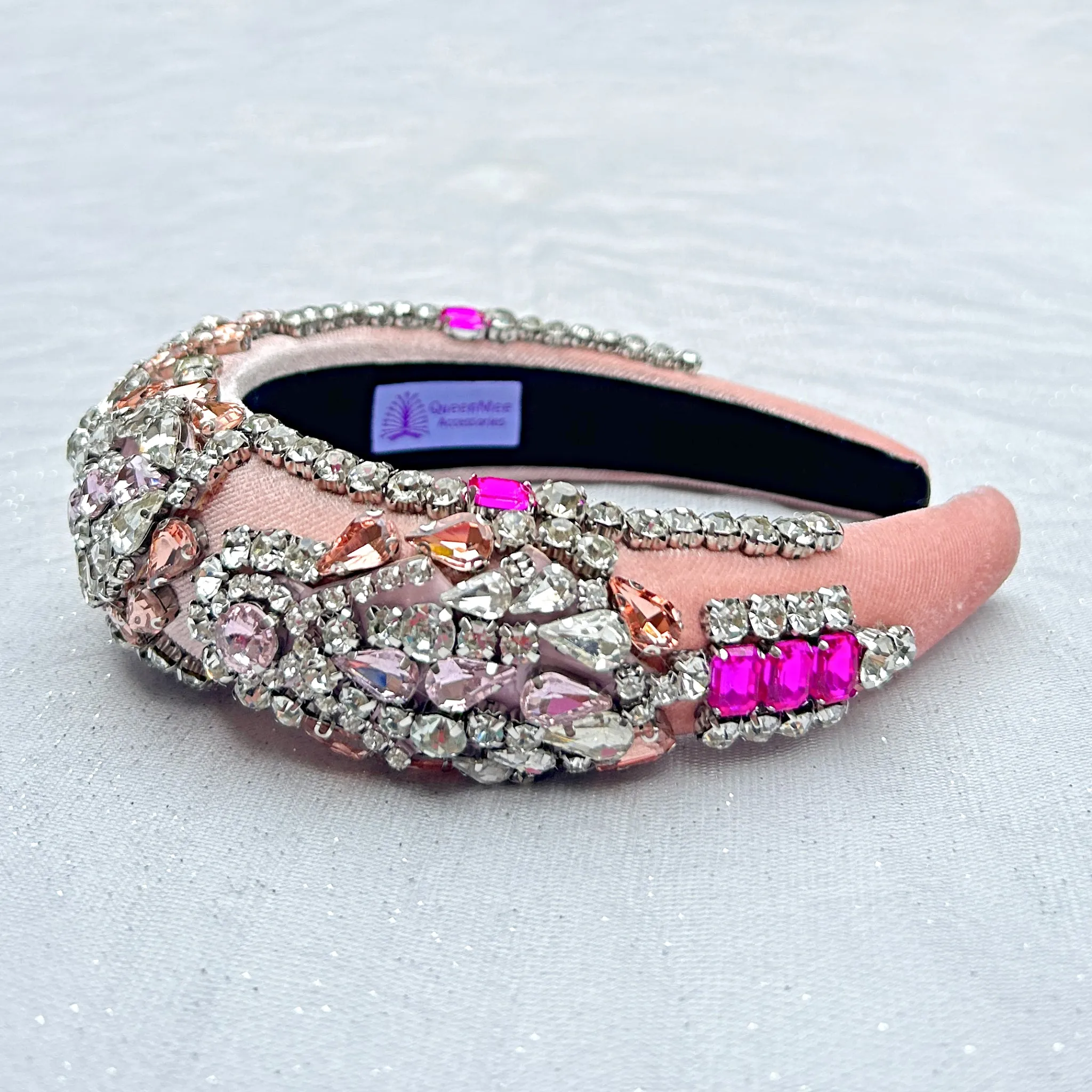 Pink Jewelled Headpiece Statement Headband