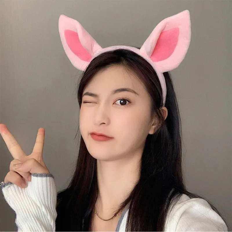 Plush Animal Ears Headband Costume Prop