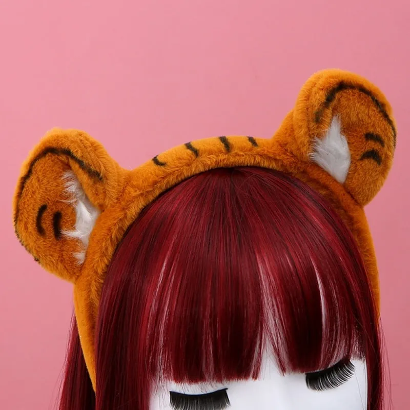 Plush Animal Ears Headband Costume Prop