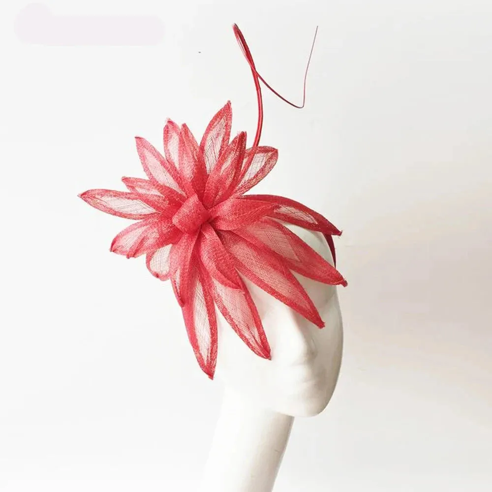 Red Lydia Fascinator Hat Spring Race Season
