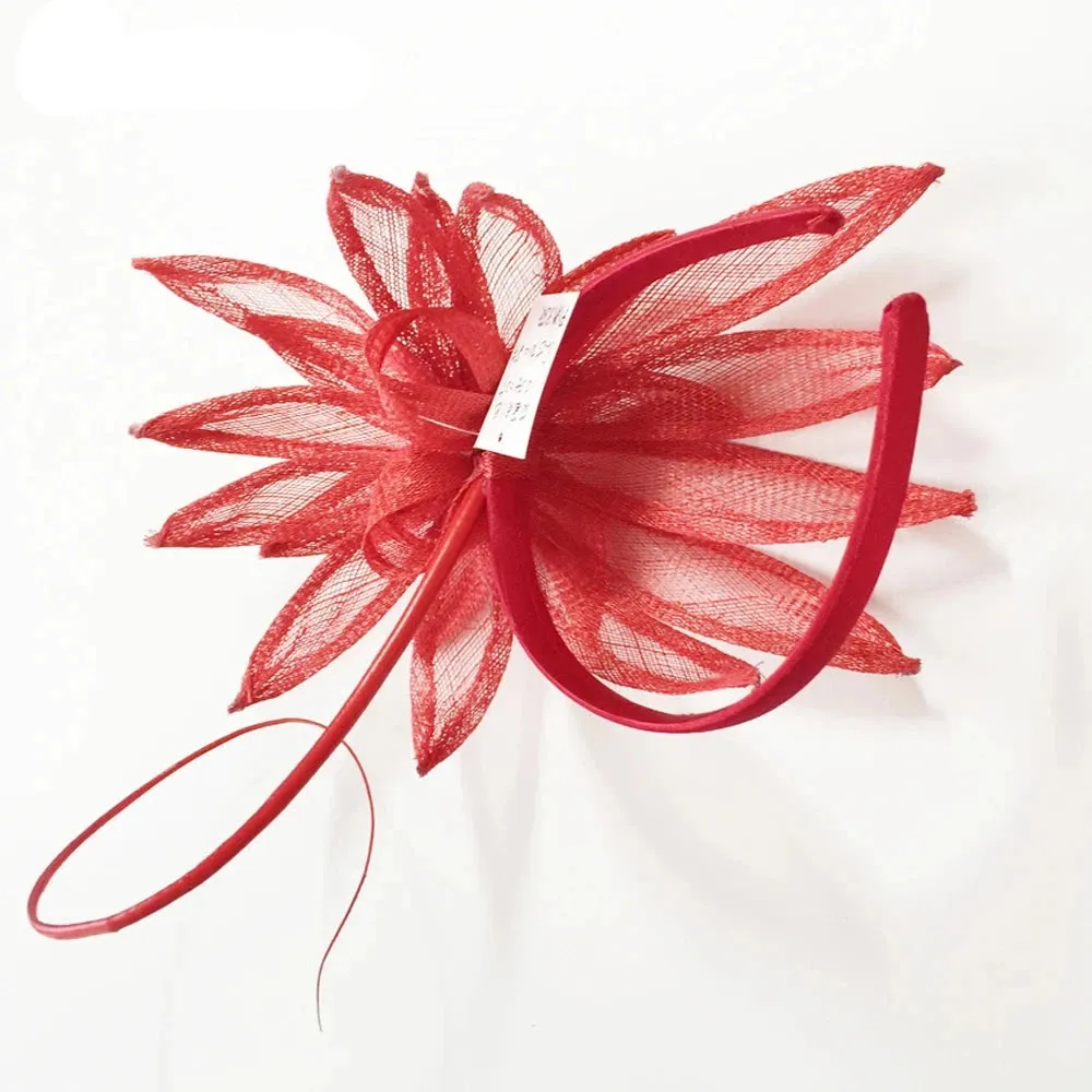 Red Lydia Fascinator Hat Spring Race Season