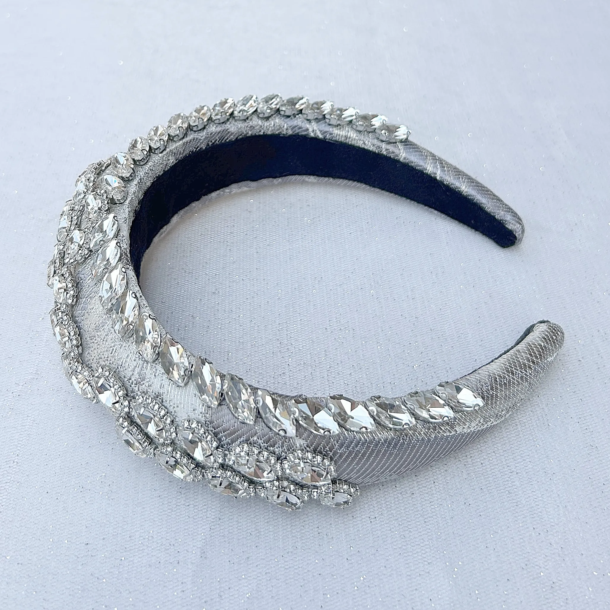 Silver Headpiece Wedding Headpiece Silver Headband Races Headband Crystal