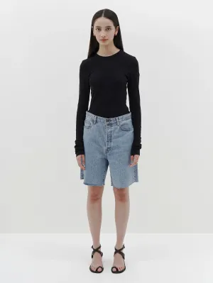 slim superfine rib long sleeve t.shirt
