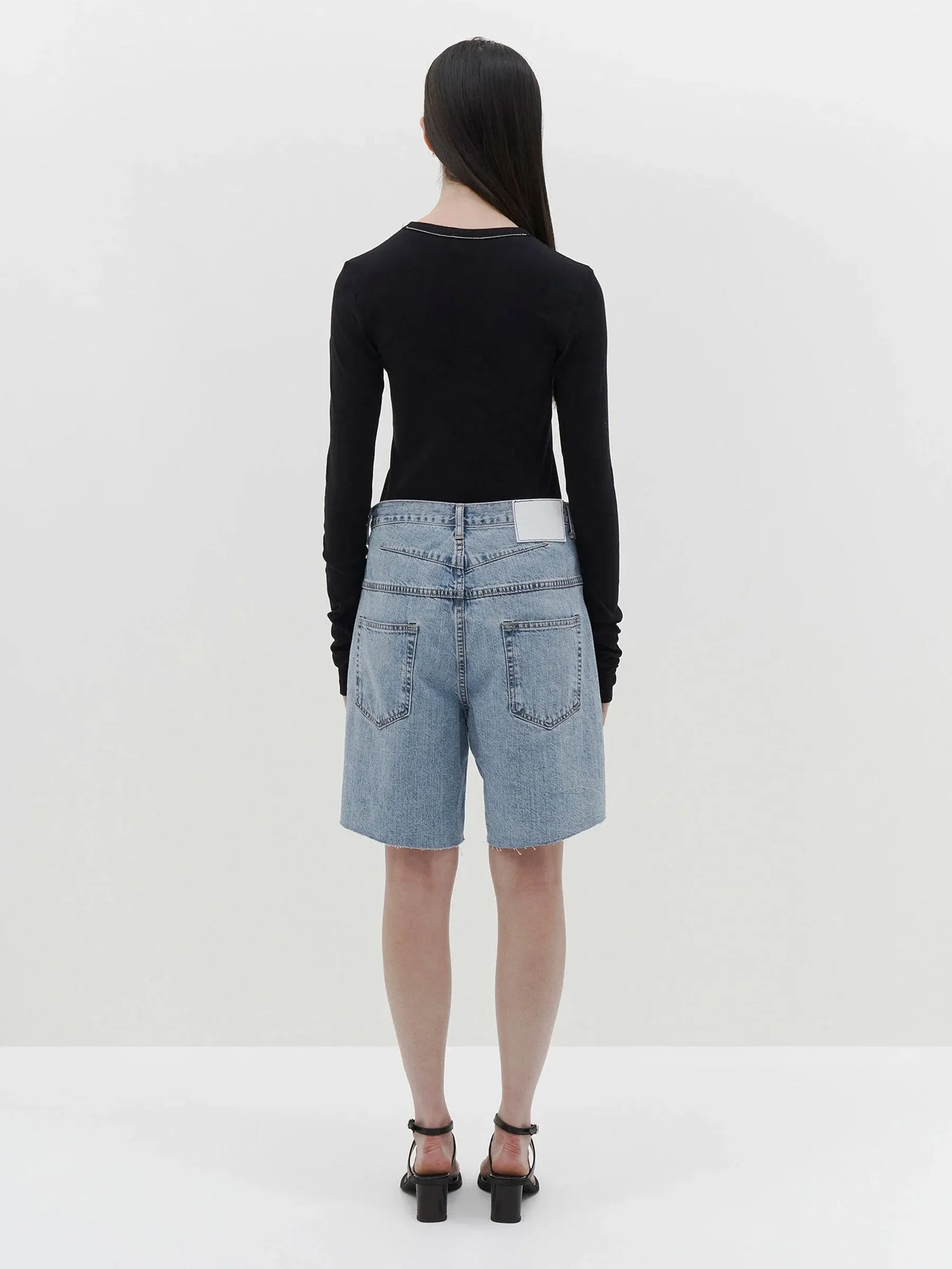 slim superfine rib long sleeve t.shirt