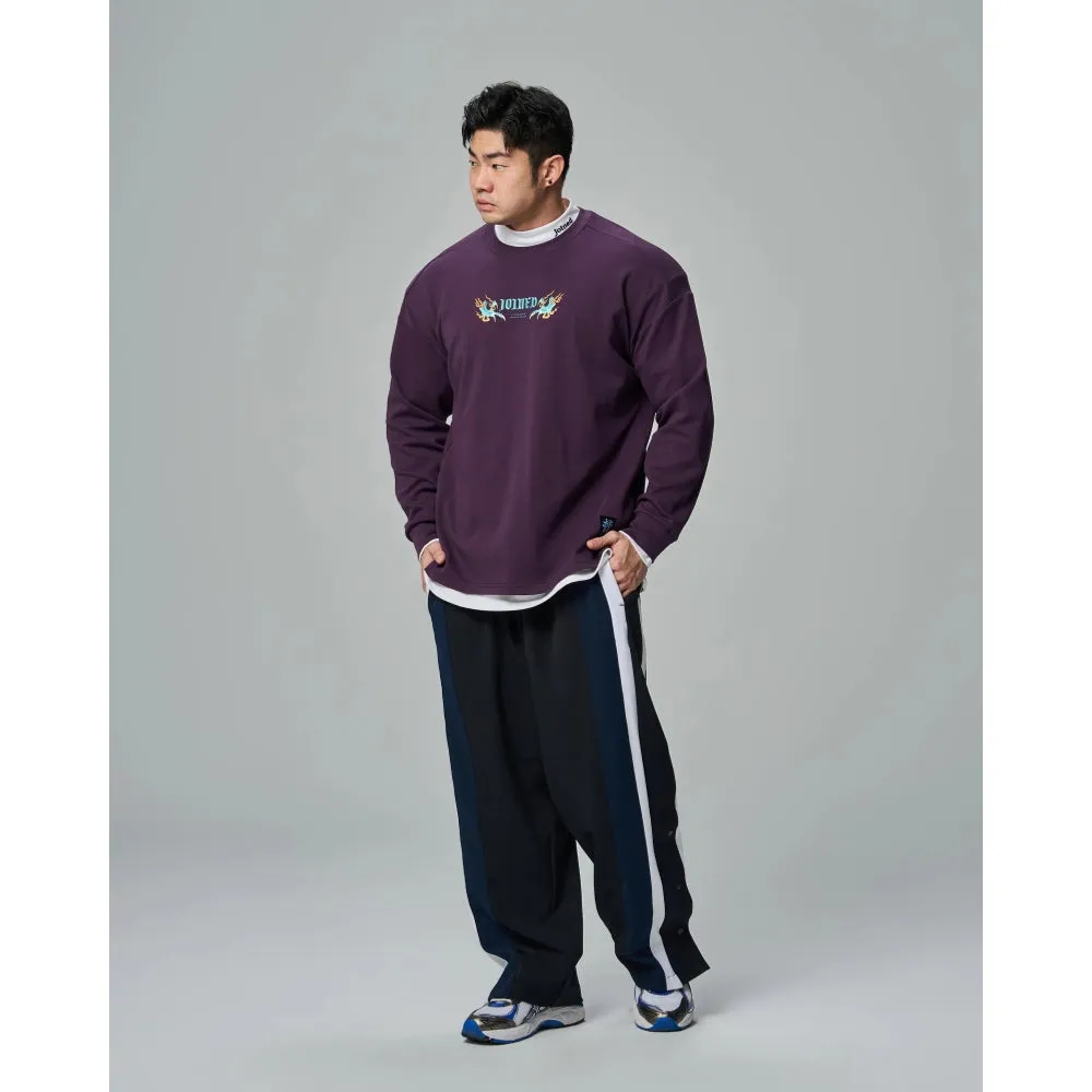 TEAMJOINED JOINED CNY24 COILED DRAGON OVERSIZED LONG SLEEVES-DUSTY PURPLE