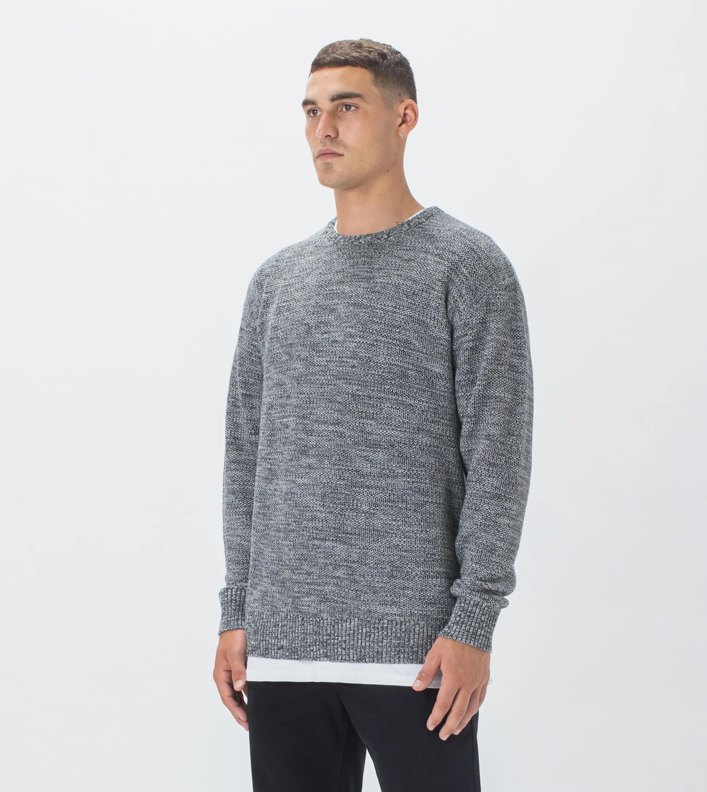 Twisted Crew Knit Ash